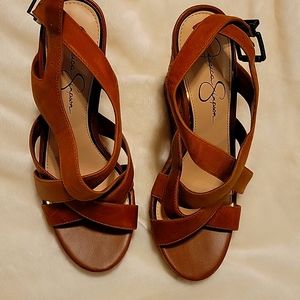 Brown Jessica Simpson Platform Sandals